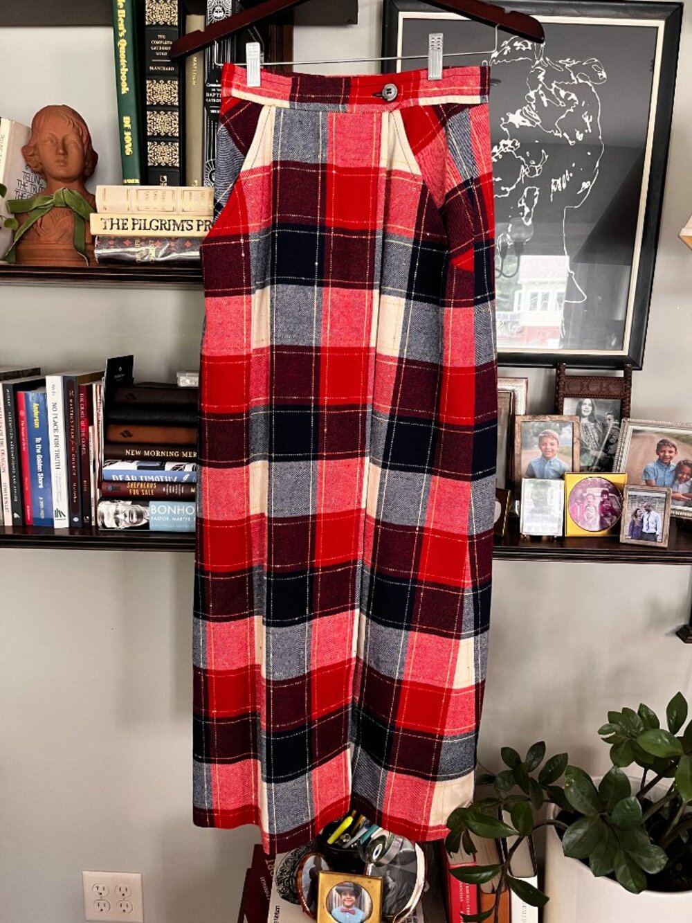 Vintage Pendleton Wool Plaid Maxi Wrap Front Skirt - Size 10 - Picture 9 of 9